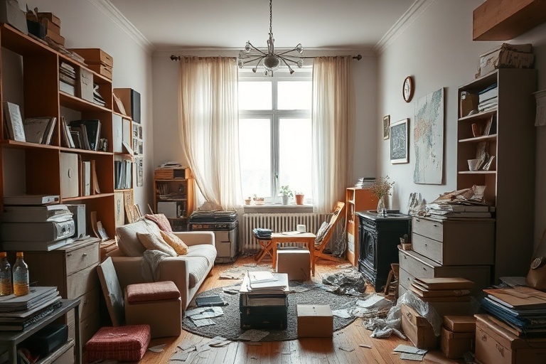 Vorher - Unordentliche Wohnung